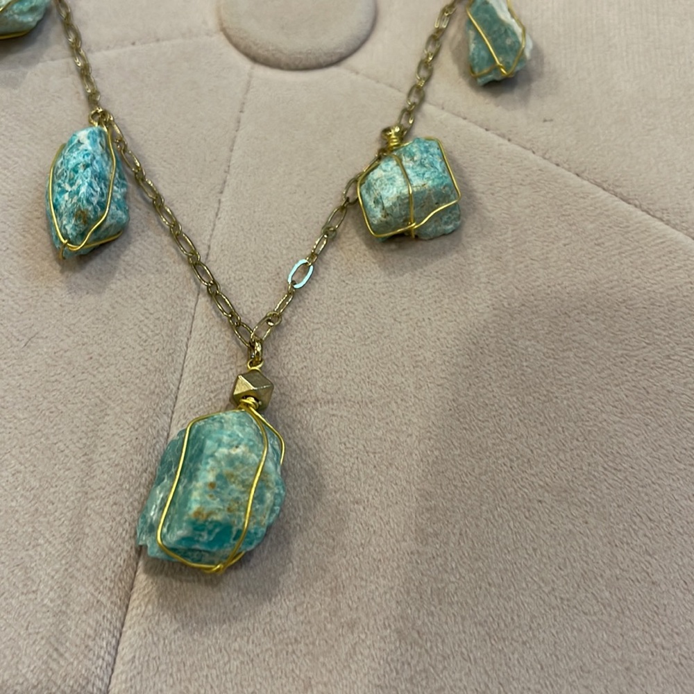 Raw Amazonite Adjustable Necklace - image 3